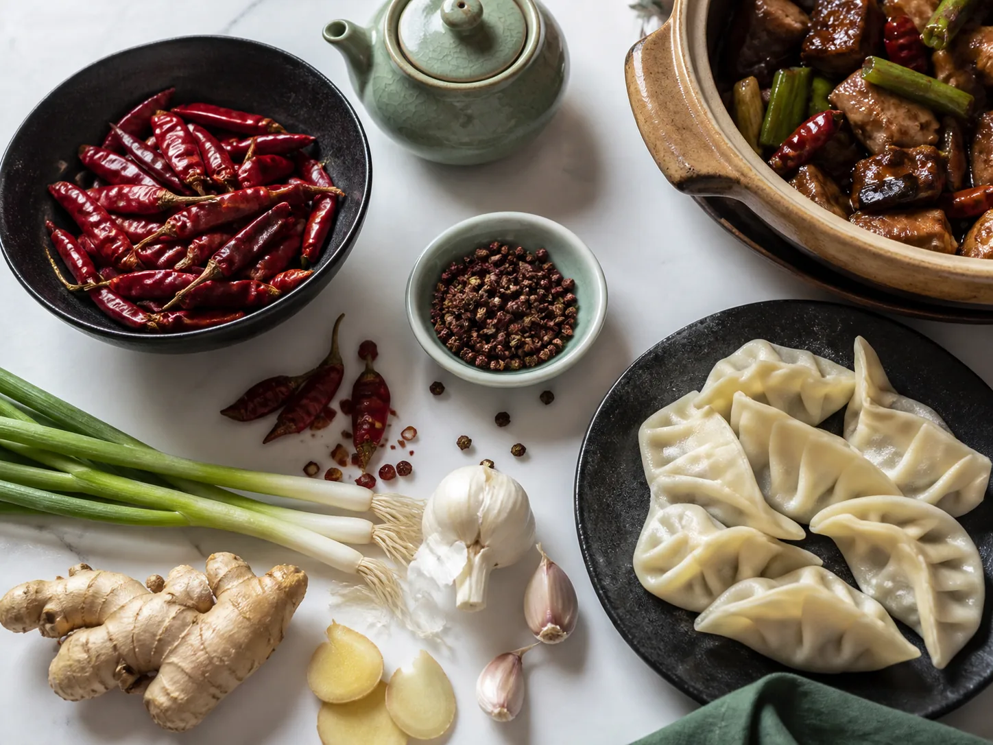 Frisch zubereitetes chinesisches Gericht