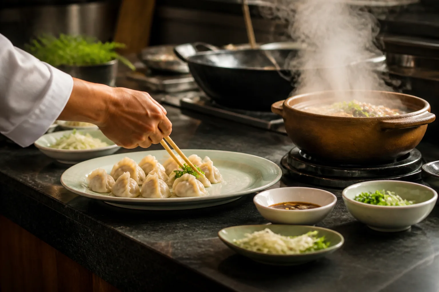 Chinesisches Gericht aus dem Wok